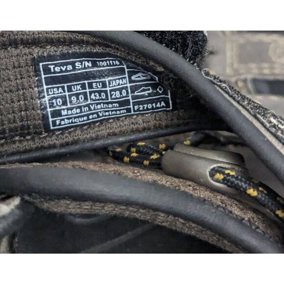 Teva Mens Size 10 Forebay Fisherman Sport Hiking Sandals Brown ShocPad 1001116 - Picture 3 of 13